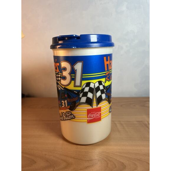 Vintage Hardees Racing Nascar 31 Ward Burton 32oz Thermos Coffee Mug Cup 1994 - Picture 5 of 9